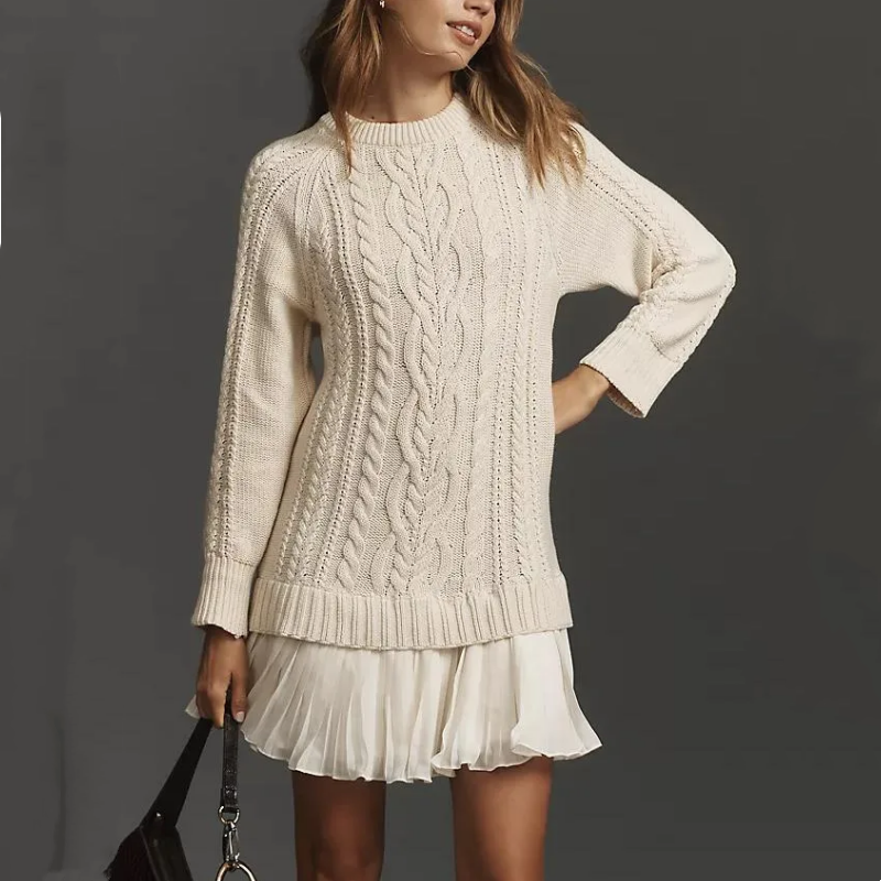 Vestido Maya de punto trenzado