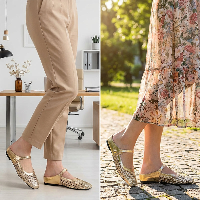 ✨👡 ¡NOVEDAD para 2026! Mules (zuecos) de mujer en tejido trenzado con punta cuadrada y cierre Mary Jane.🌸💖🎀