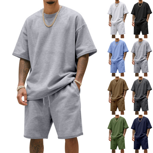 Ana&José™ | 👕 ¡50% DESCUENTO! 🔥 Conjunto Casual Hombre – Camiseta & Shorts – Cómodo & Transpirable – Ideal para días de calor, deporte o playa – Look casual de 2 piezas 🩳