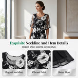 Ana&José™ | Elegante vestido de chifón para mujer con estampado floral