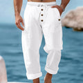 Ana&José™ | 👖 Pantalones de Lino Casual para Hombre con Cordón – ligeros, transpirables y cómodos – con cinturilla elástica y cordón ajustable – perfectos para el día a día, la oficina y el tiempo libre