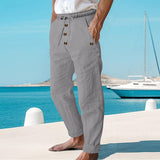 Ana&José™ | 👖 Pantalones de Lino Casual para Hombre con Cordón – ligeros, transpirables y cómodos – con cinturilla elástica y cordón ajustable – perfectos para el día a día, la oficina y el tiempo libre