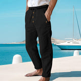 Ana&José™ | 👖 Pantalones de Lino Casual para Hombre con Cordón – ligeros, transpirables y cómodos – con cinturilla elástica y cordón ajustable – perfectos para el día a día, la oficina y el tiempo libre