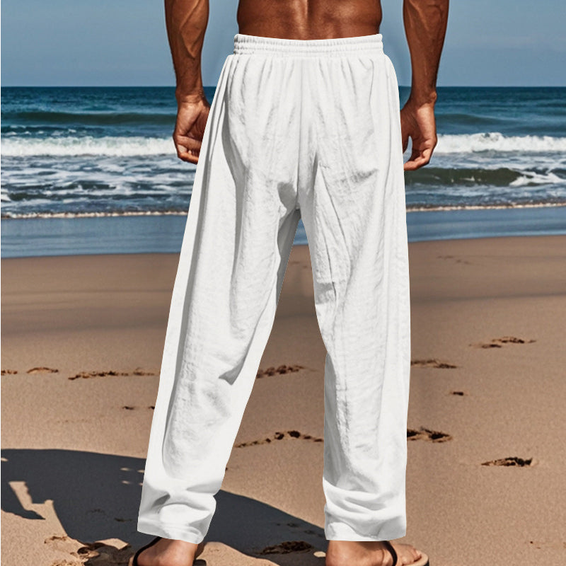 Ana&José™ | 👖 Pantalones de Lino Casual para Hombre con Cordón – ligeros, transpirables y cómodos – con cinturilla elástica y cordón ajustable – perfectos para el día a día, la oficina y el tiempo libre