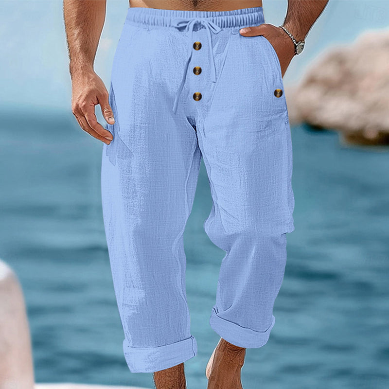 Ana&José™ | 👖 Pantalones de Lino Casual para Hombre con Cordón – ligeros, transpirables y cómodos – con cinturilla elástica y cordón ajustable – perfectos para el día a día, la oficina y el tiempo libre
