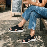 Ana&José™ | Sandalias con plataforma, de material transpirable para mujer
