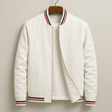 Chaqueta Bomber de Hombre con Cremallera y Cuello de Canalé y Bolsillos Frontales